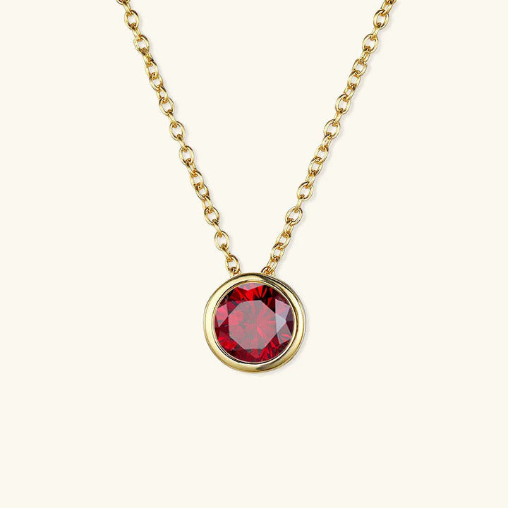 Gold-Plated Crystal Pendant Necklace Jewelry Set