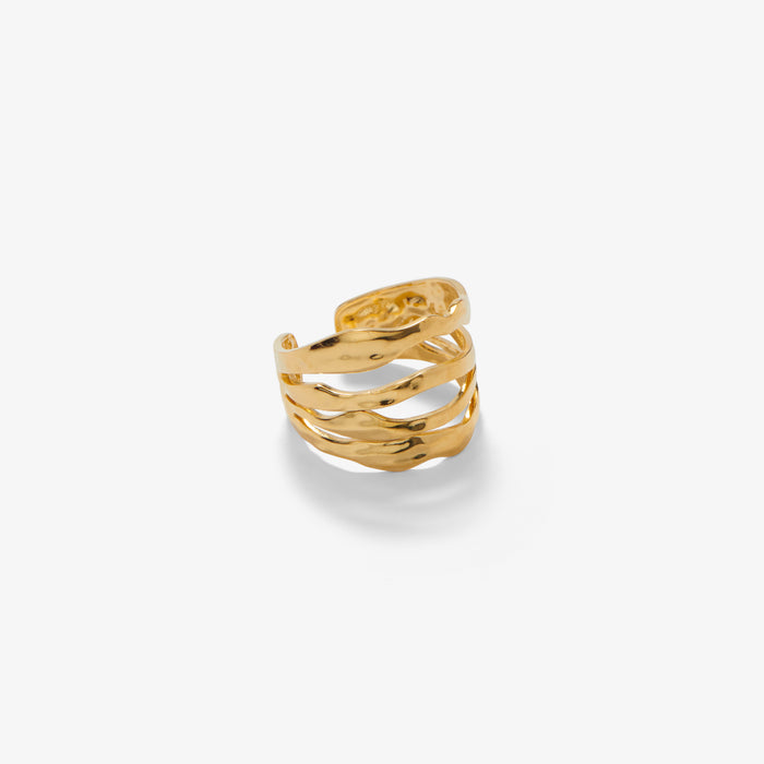 Women's Irregular Multi-Band Adjustable Ring
