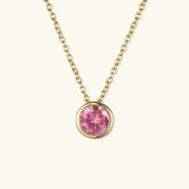 Gold-Plated Crystal Pendant Necklace Jewelry Set