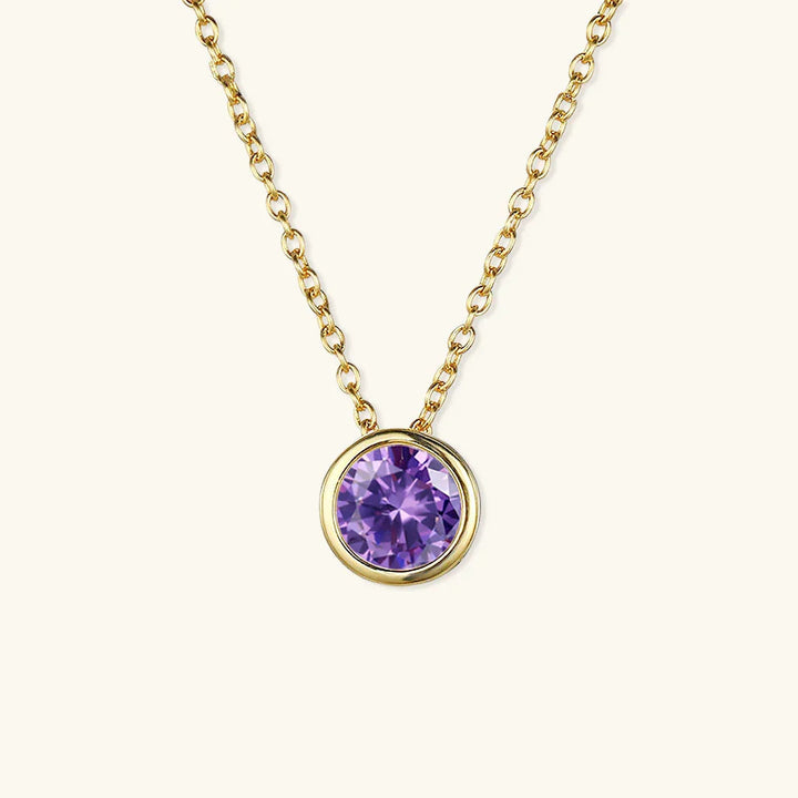 Gold-Plated Crystal Pendant Necklace Jewelry Set