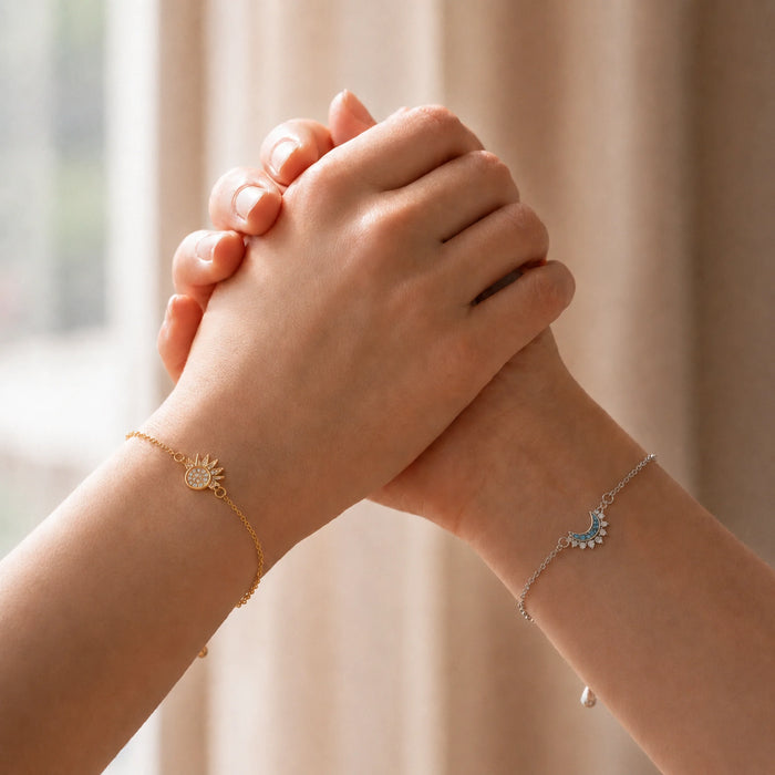 Sun and Moon Matching Friendship Bracelet Set