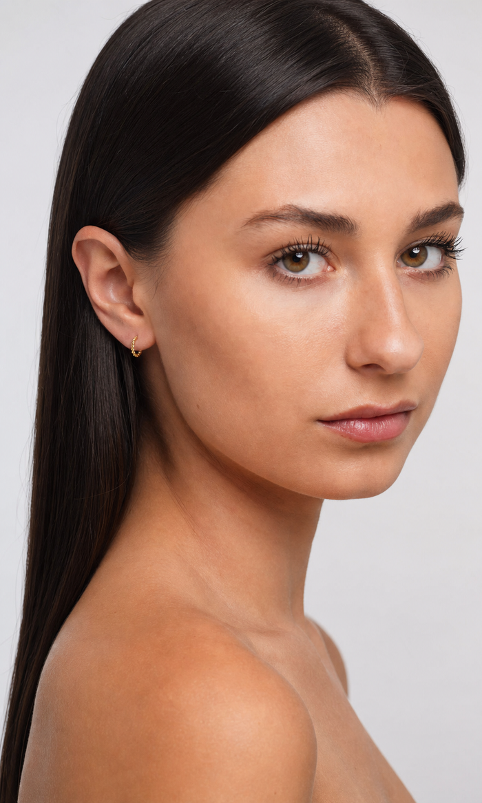 Small 14K Gold-Plated Thin Hoop Earrings